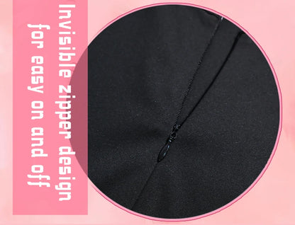 Sexy Nun Halloween Costume Set for Women – Black Dress, Belt, Stockings, Headscarf & Accessories